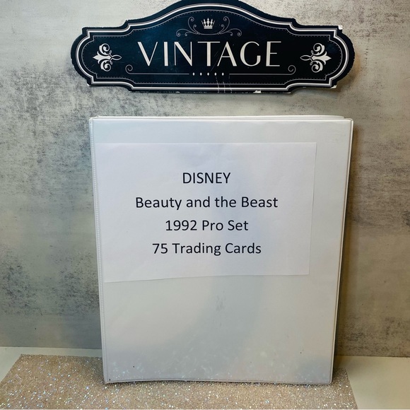 Vintage 1992’ Disney Beauty and the Beast Movie Trading Cards w/Binder Mint Card - Picture 2 of 15